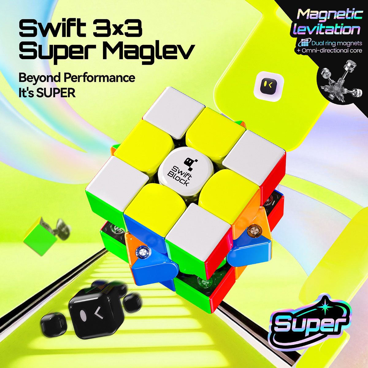 Khối Lập Phương Tốc Độ 355S Swift Block 355S - Đồ Chơi Xếp Hình Ma Thuật Chuyên Nghiệp, Quà Tặng Cho