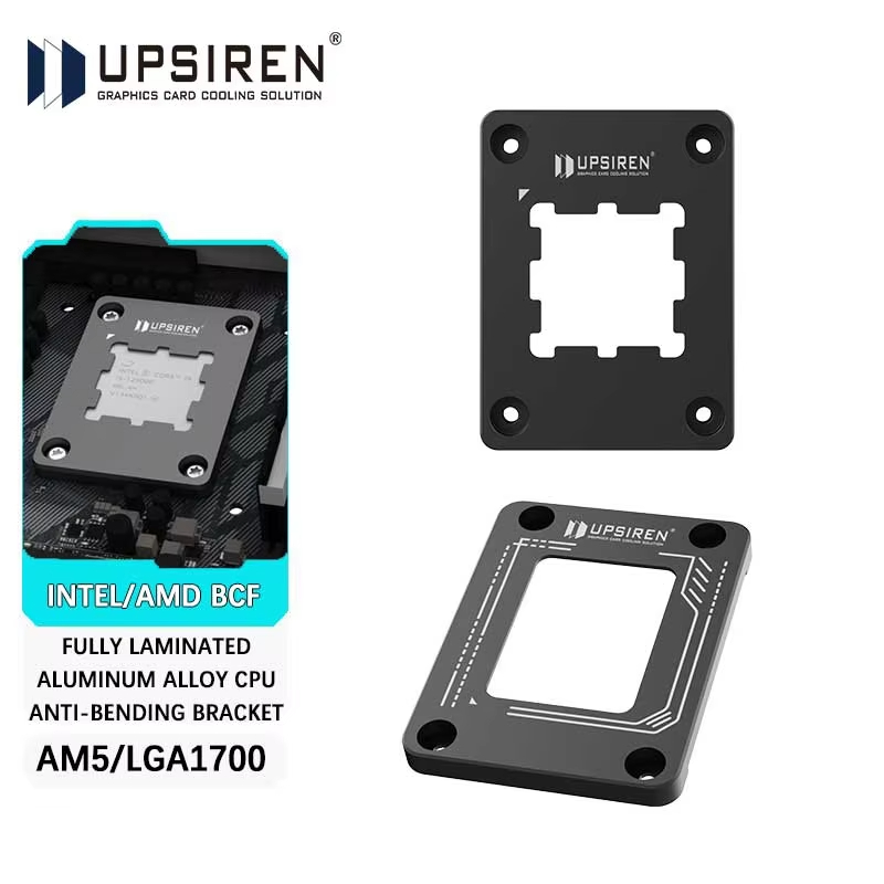 UPSIREN LGA1700-BCF/AM5 BLACK, khóa cố định chỉnh cong CPU, giá đỡ chống cong vênh, tấm áp lực cho t