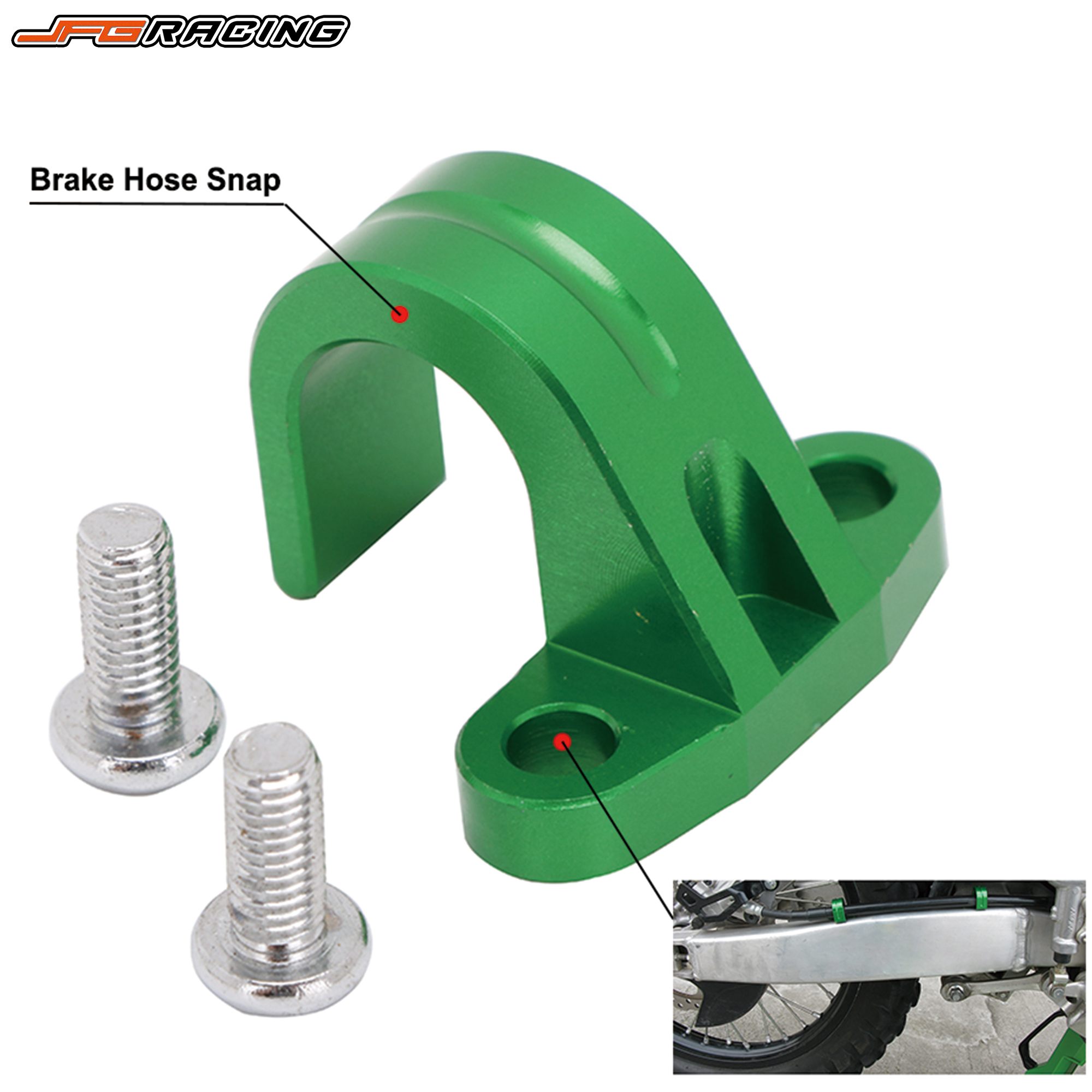 Kẹp giữ ống phanh sau CNC màu xanh cho KX250F KX450F