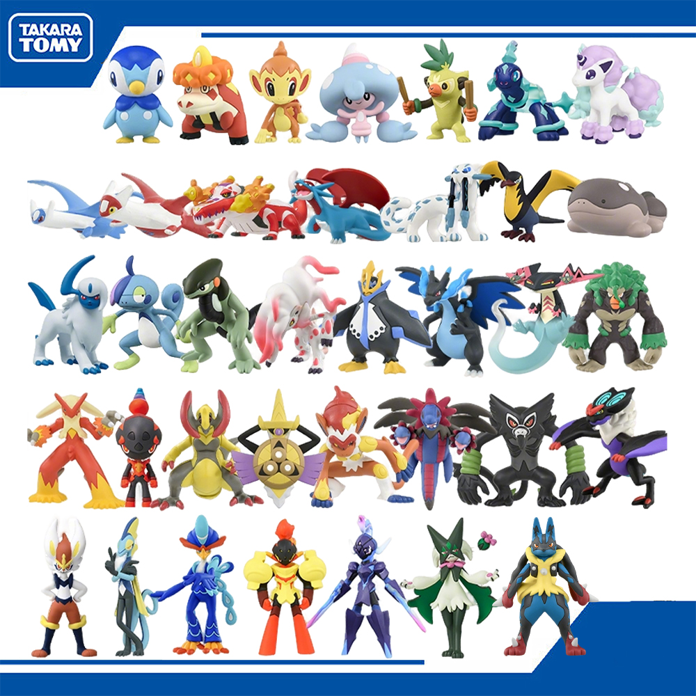 Takara Tomy Mô Hình Pokemon MS-32~MS-60 Bộ Sưu Tập Monster Mega Charizard X, Sableye, Cinderace, Luc
