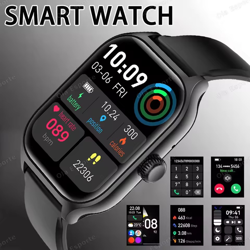 2026 Mới Đồng Hồ Thông Minh Android IOS Điện Thoại 2.01 Màu Màn Hình Cuộc Gọi Bluetooth Đồng Hồ Thôn
