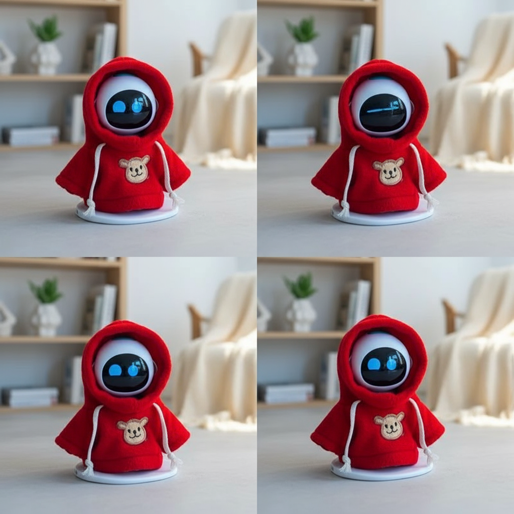 Eilik Smart AI Robot Tamagotchi Bundle kèm áo len, mũ và phụ kiện khăn quàng cổ Giáng sinh độc quyền