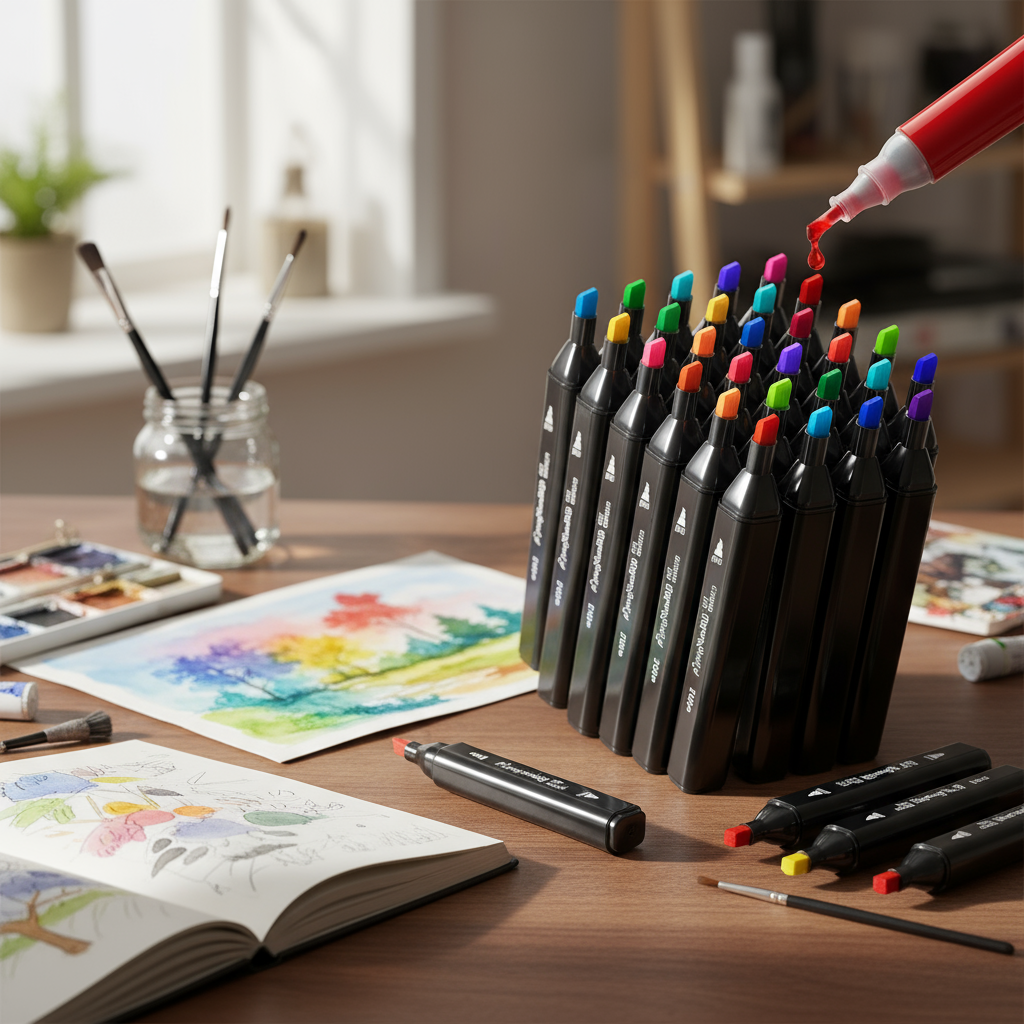 Bút Đánh Dấu Hai Đầu EzLife Touch Color 12/30/48/80 Dùng Vẽ Phác Thảo, Truyện Tranh, Nghệ Thuật, Vĩn