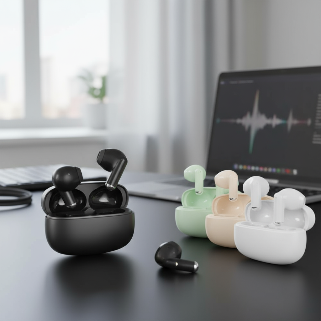 HQAi H7 Tai nghe Bluetooth không dây có mic tích hợp, chất lượng âm thanh Hi-Fi, thiết kế chống nước