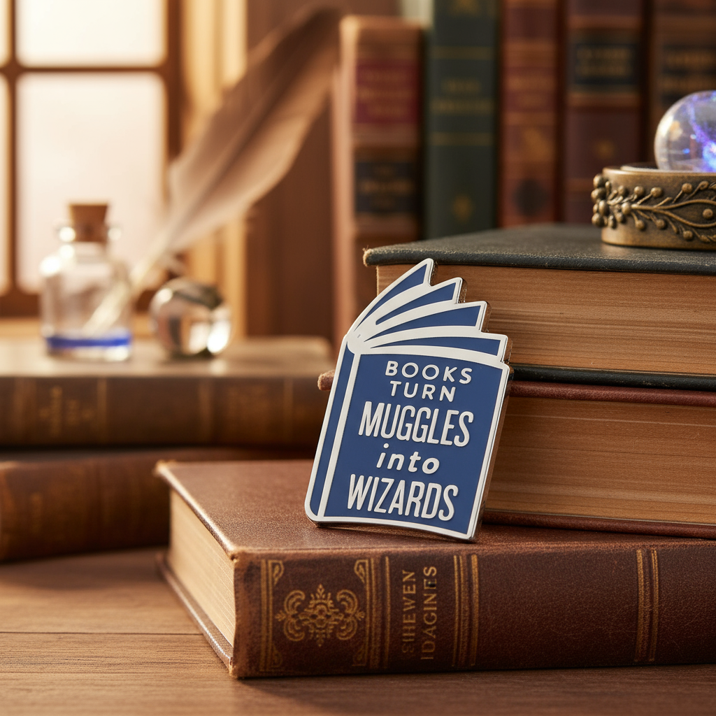 Ghim tráng men phù thủy lấy cảm hứng từ Harry Potter, sách phép thuật biến Muggle thành phù thủy, ph