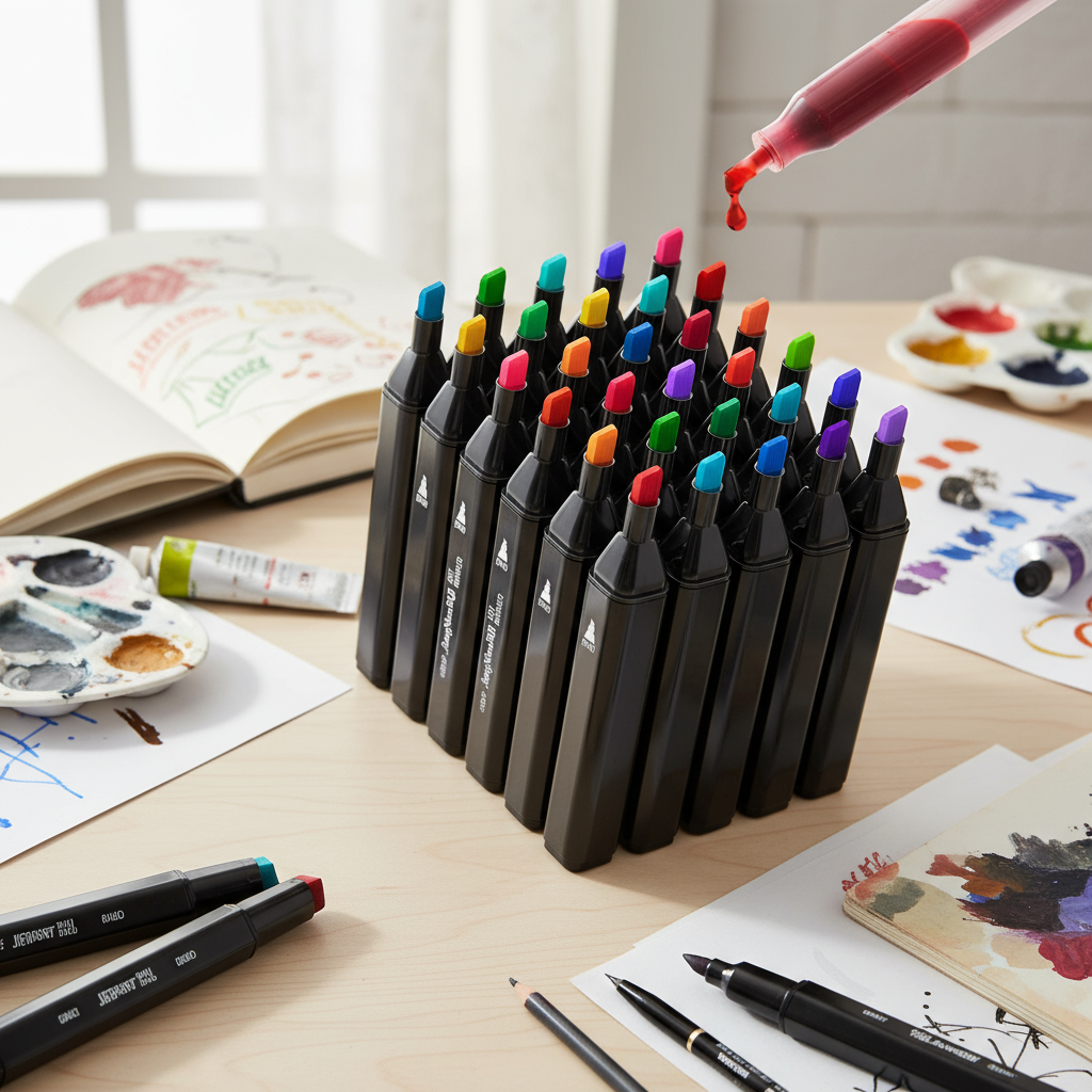 Bút Dạ Hai Đầu EzLife 12/30/48/80 Màu Vẽ Sketch Nghệ Thuật Truyện Tranh Vĩnh Viễn