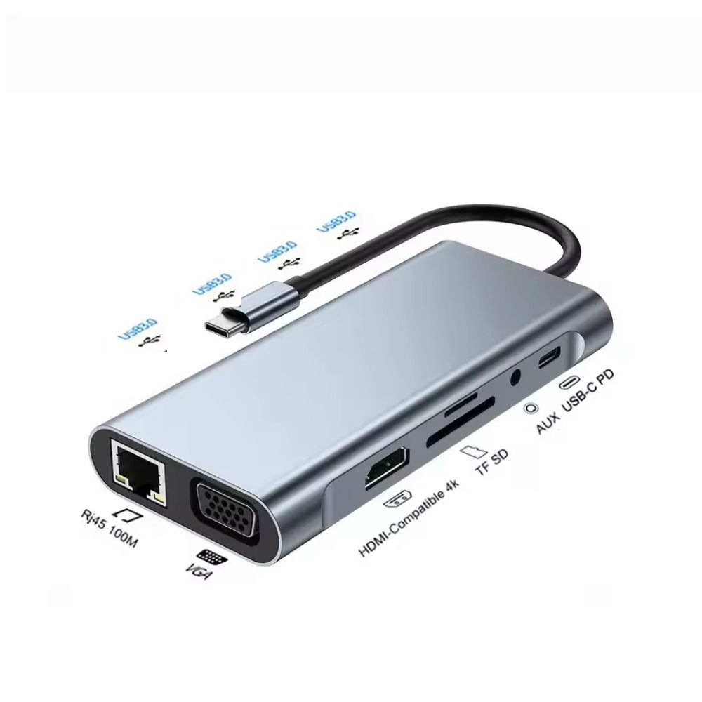 4K USB C 3.0 HUB Type C sang HDMI, Bộ chuyển đổi USB 3.0, HUB Type C 11 trong 1