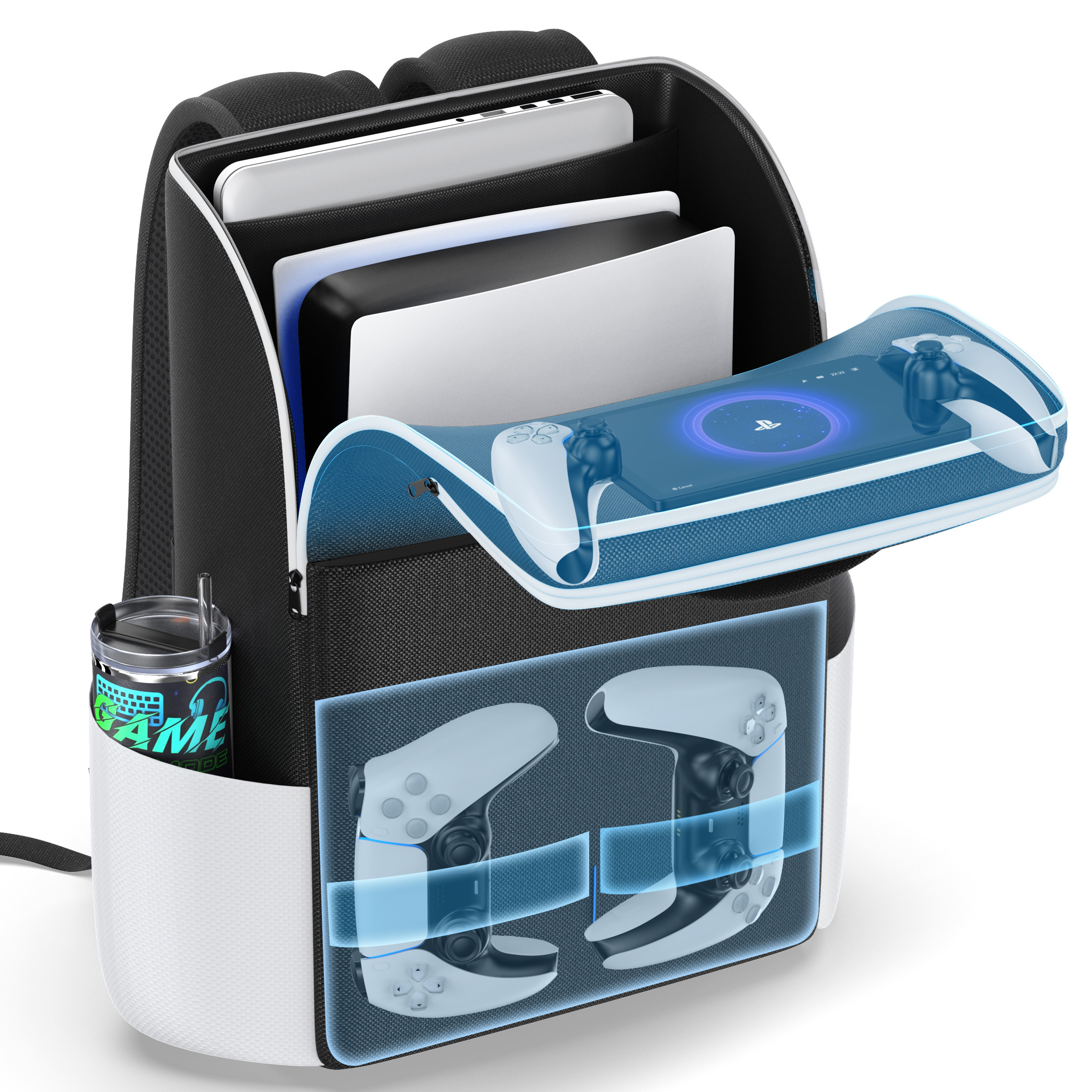 dành cho máy PS5/Slim/Pro, Balo mới bảo vệ toàn diện PS5, Túi đựng PS5 khi đi du lịch, Túi lưu trữ P