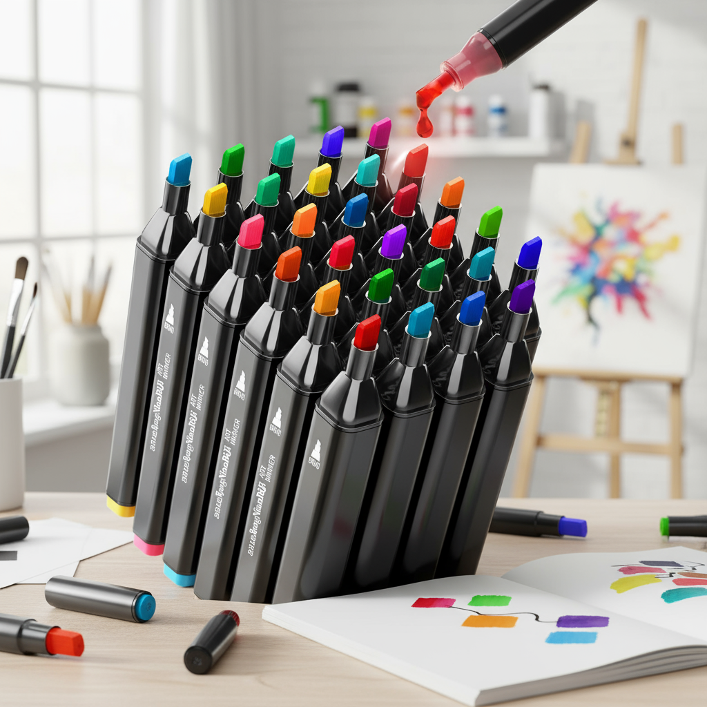 Bút Đánh Dấu Nghệ Thuật EzLife 12/30/48/80 Màu, Hai Đầu, Vẽ Phác Thảo, Truyện Tranh, Sơn Vĩnh Viễn.