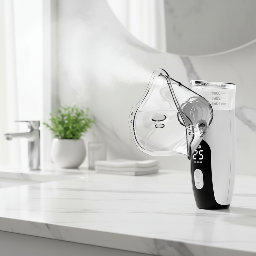 Máy xông mũi họng cầm tay A102 cho người lớn và trẻ em, phun sương lưới cầm tay có thể điều chỉnh, s