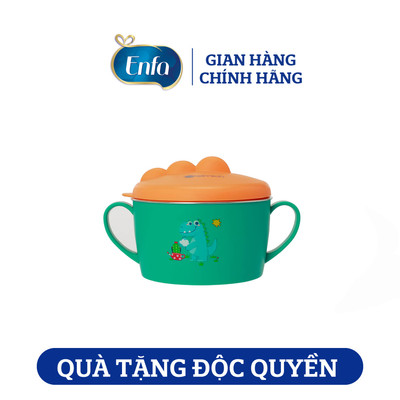 [Quà tặng không bán] Bát ăn cho trẻ em khủng long inox 316 Elmich Babycare EL-0008KL