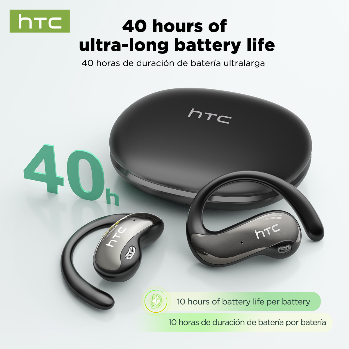 Tai nghe Bluetooth HTC NE19 AI Dịch 134 ngôn ngữ Tai nghe không dây âm thanh nổi HIFI có micrô | BigBuy360 - bigbuy360.vn