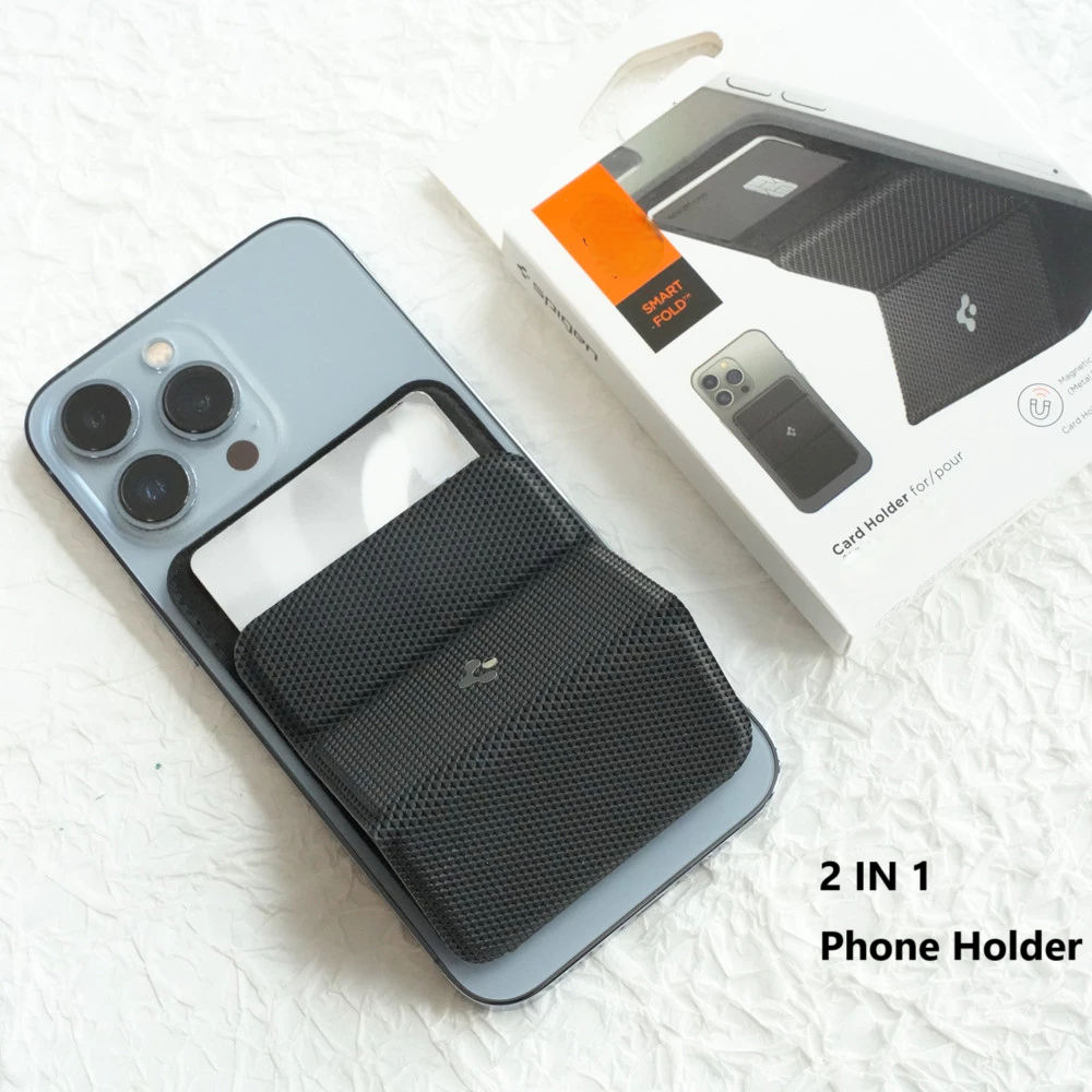Ví cầm điện thoại 2 trong 1 từ tính cho iPhone12-15 - Chặn RFID 5s Truy cập thẻ Giá đỡ da thuần chay