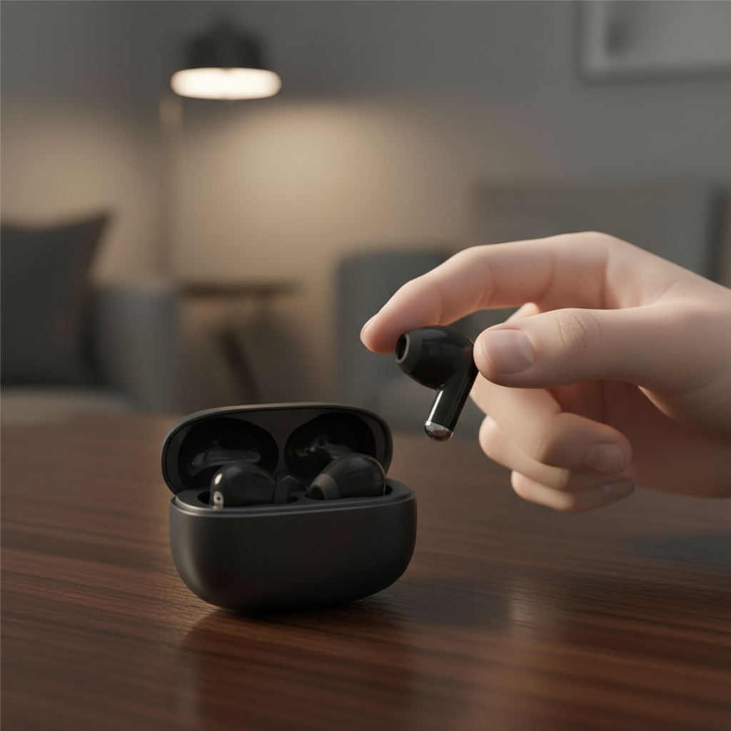 HQAi H7 Tai nghe không dây có mic, Âm thanh Hi-Fi, Chống nước, Bluetooth, Chống ồn, Điều khiển cảm ứ