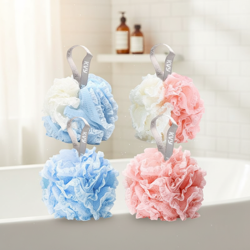 Bọt biển tắm lưới siêu mềm - Tẩy tế bào chết KVY Exfoliating Body Scrub với 5 màu