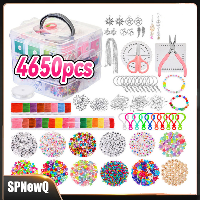 Bộ dụng cụ làm trang sức 4655 hạt dùng làm vòng tay DIY