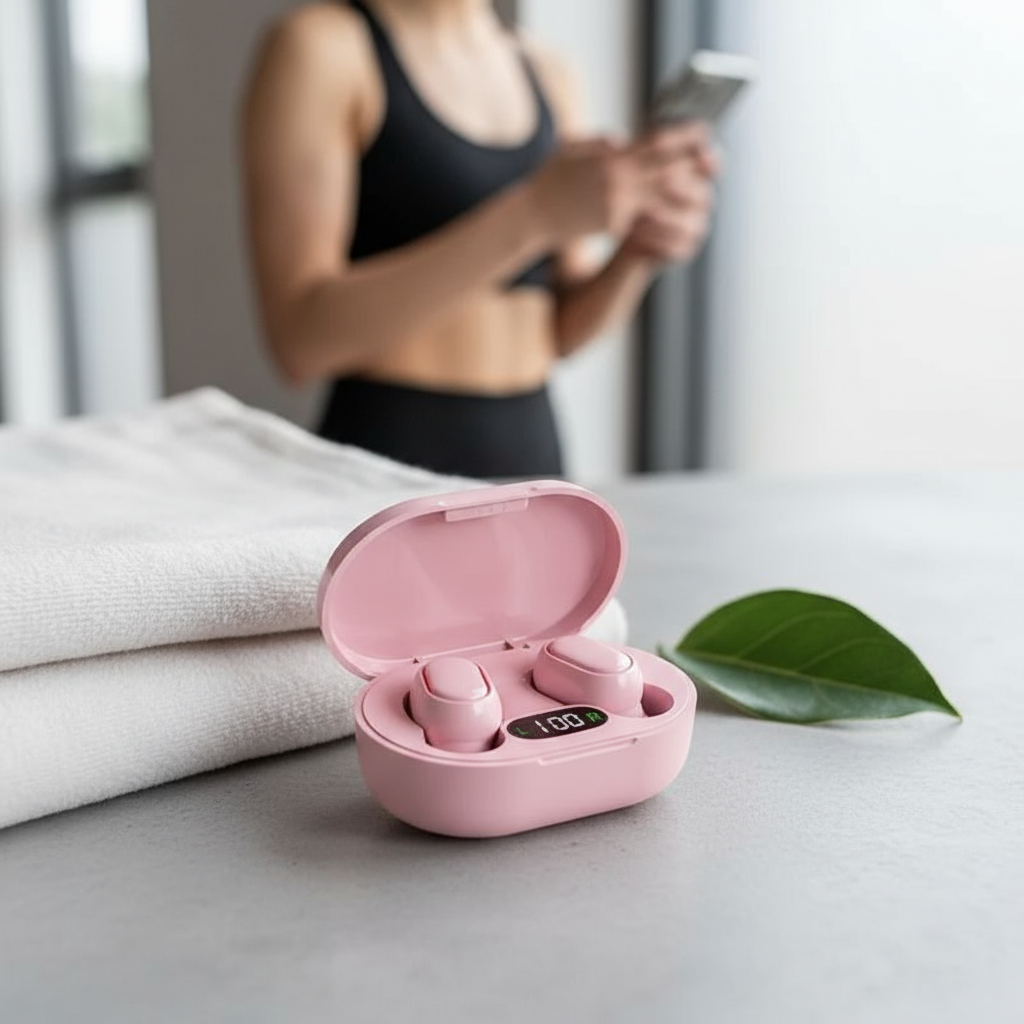 Tai nghe không dây E7S Earbuds TWS Bluetooth, giảm tiếng ồn, có mic, tai nghe