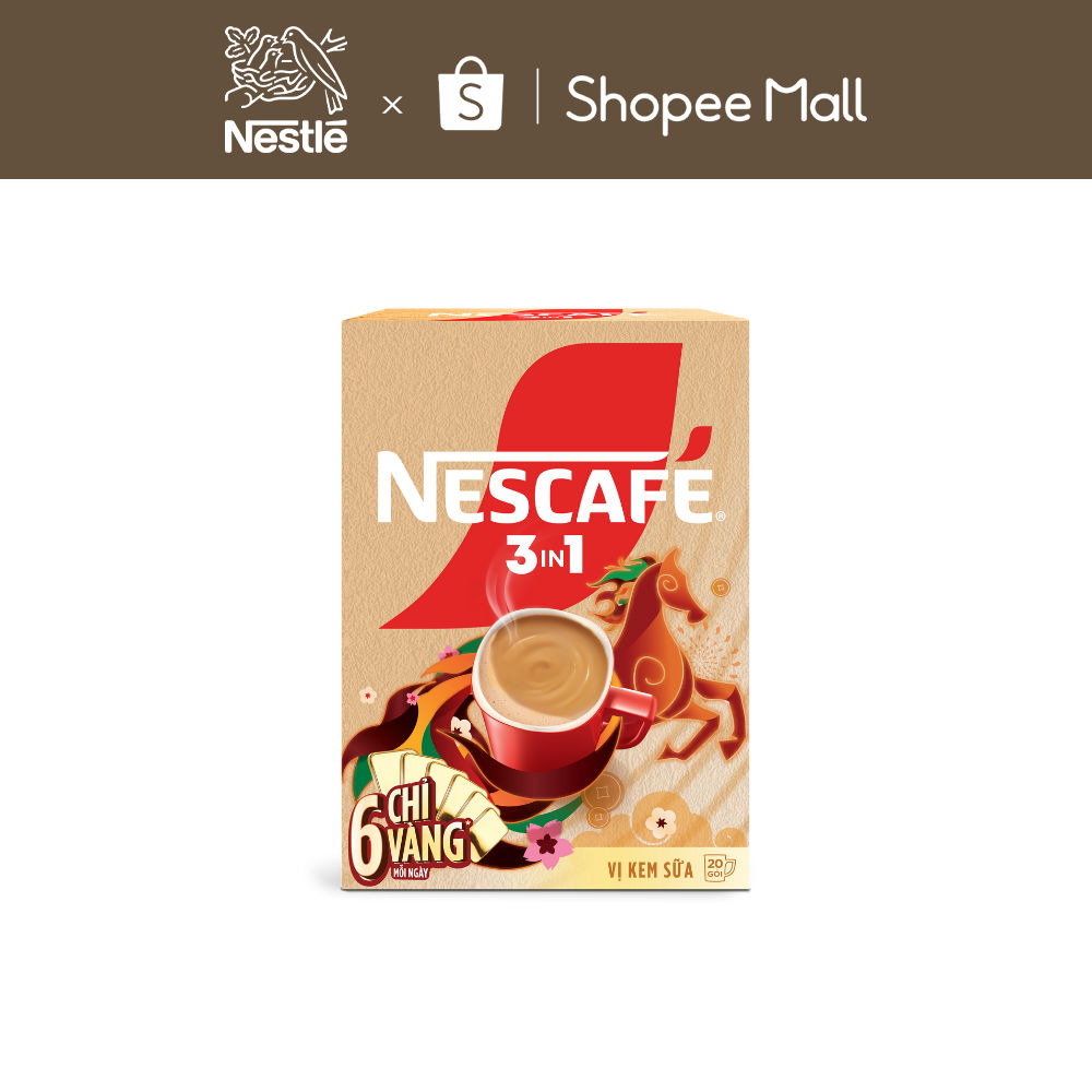 [CÀO TRÚNG THƯỞNG TẾT] NESCAFÉ 3IN1 VỊ KEM SỮA (16g x 20 gói) - Phiên bản Tết 2026