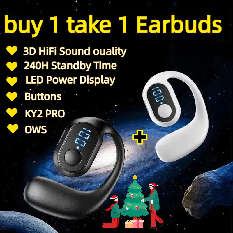 Tai nghe thể thao Bluetooth OWS KY2 PRO, HiFi Stereo, chống nước, gọi HD, thời gian chơi dài
