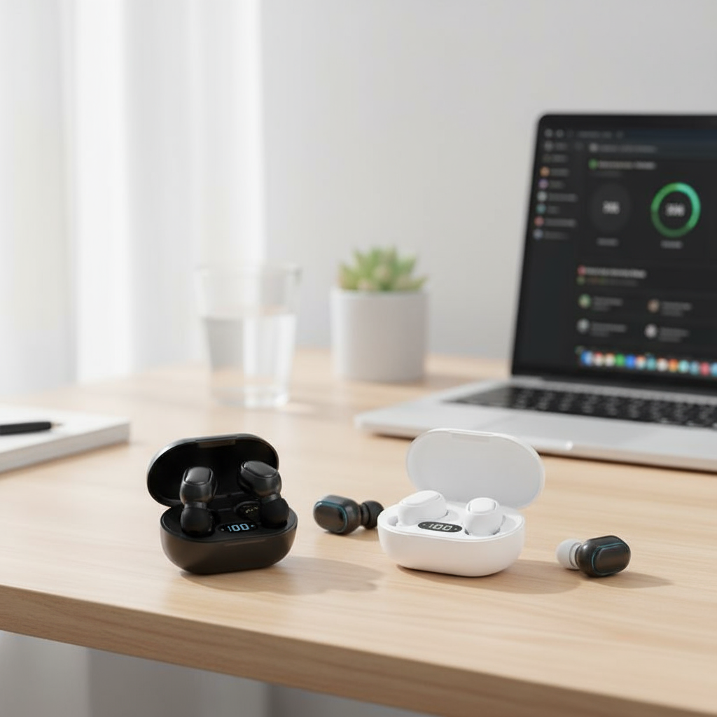 E7S Tai nghe không dây Bluetooth Earbuds TWS có màn hình LED cho nhiều thiết bị, phiên bản gốc