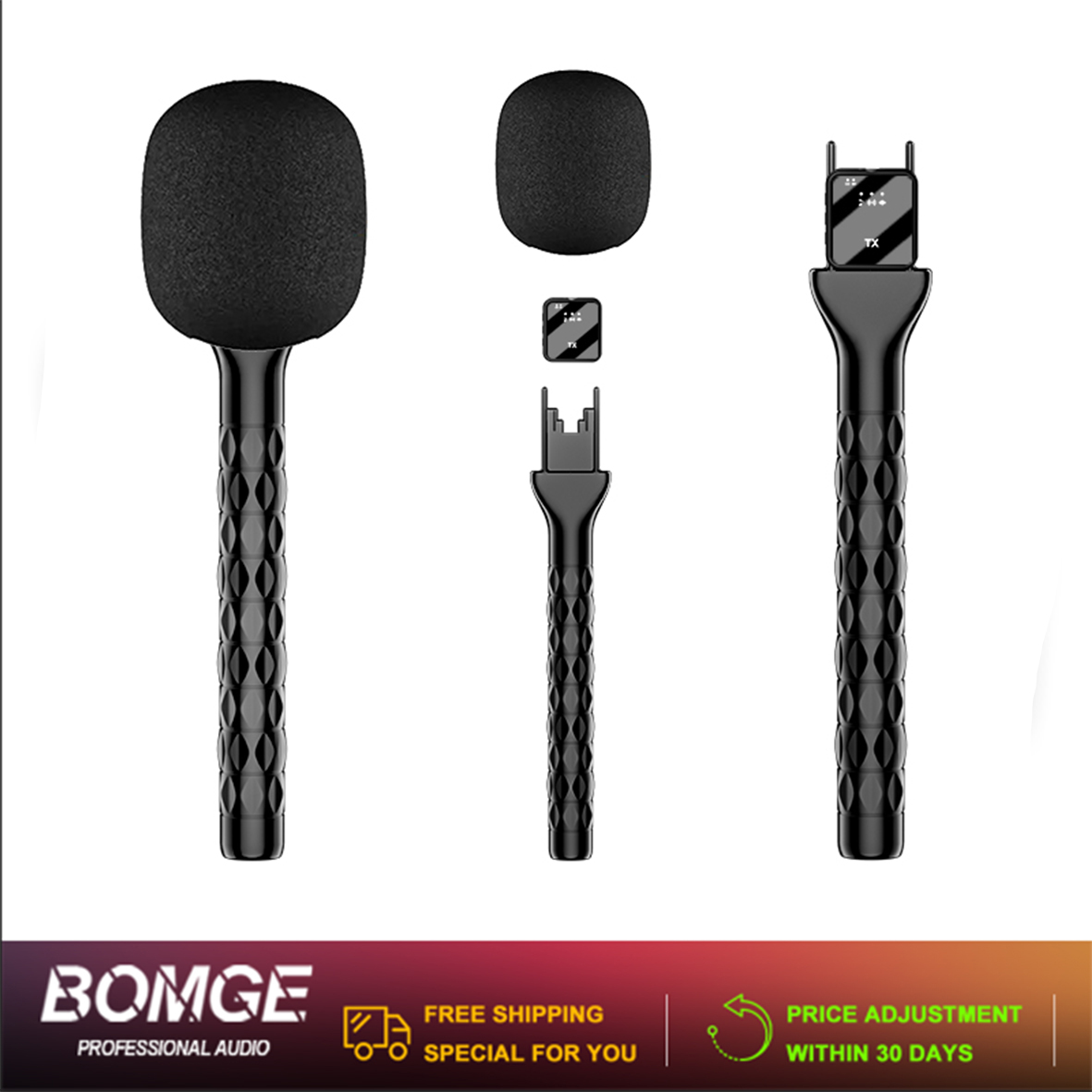 Giá đỡ micro không dây cầm tay kèm lọc âm cho micro Rode Wireless, tương thích với Rode Wireless Go 