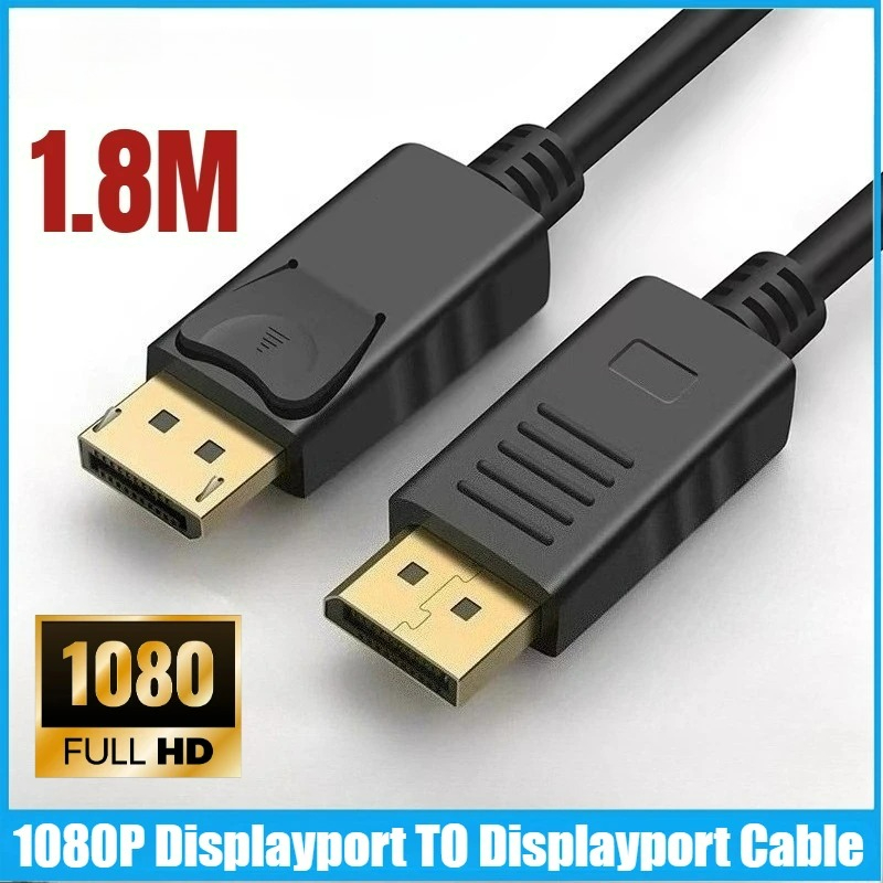Cáp DisplayPort 1.8M 4K DP sang DP cho TV, PC, Laptop, Màn hình máy tính, Truyền phát video và âm th