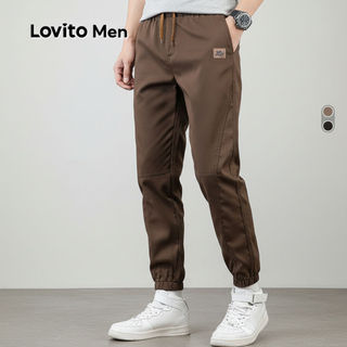 Lovito Quần jogger nam dây rút túi tiện lợi phù hợp bốn mùa LNE114098