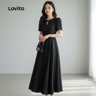  Lovito Váy Duyên Dáng Đính Ngọc Trai Mùa Hè Xuân Nữ L132ED117 