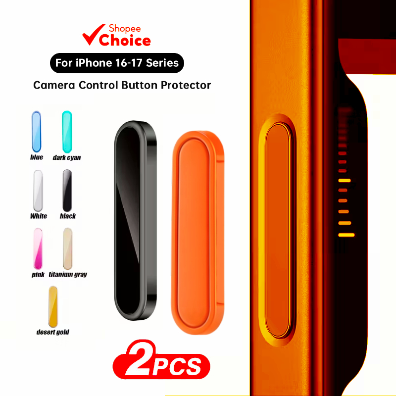 2 cái bảo vệ nút điều khiển camera đa màu cho iPhone 16 Pro Max 16Pro 16Plus 17Pro 17Plus