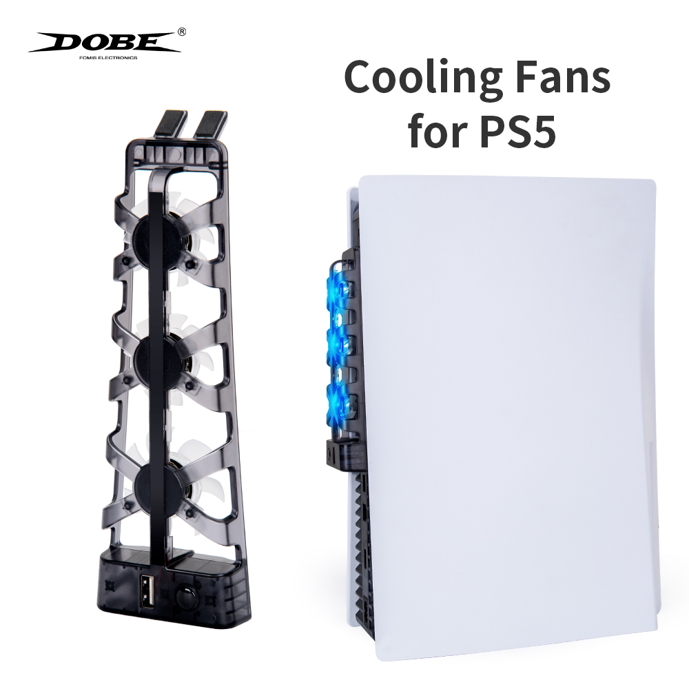 Quạt làm mát DOBE cho PS5, làm mát PS5, quạt gắn ngoài cấp nguồn qua USB cho máy chơi game Playstati