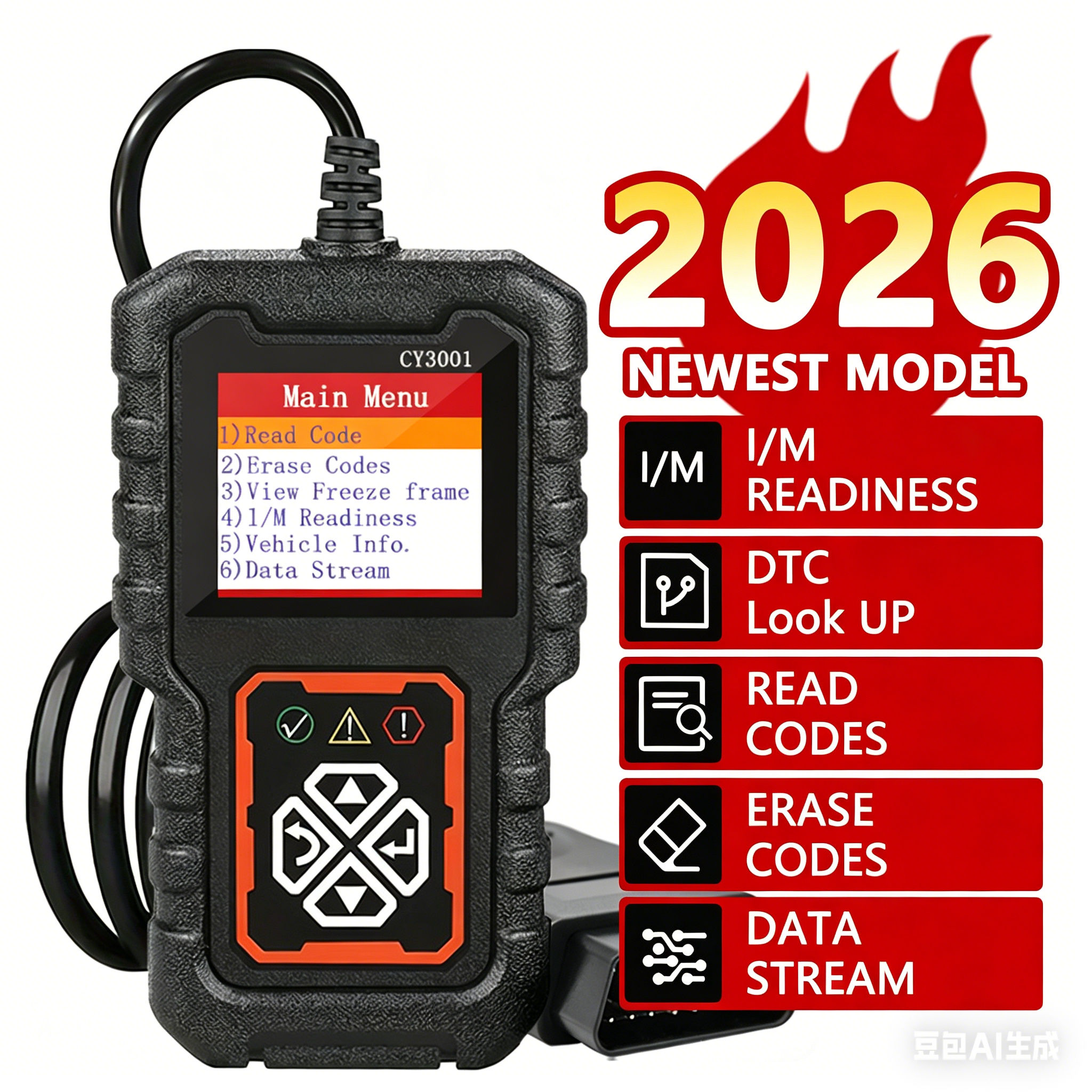 Dụng cụ chẩn đoán Máy quét USB OBD2 có độ chính xác cao CY3001