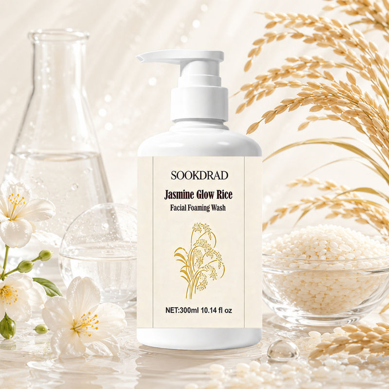 Sữa rửa mặt tạo bọt Jasmine Rice Glow, làm dịu mẩn đỏ, cho da dầu
