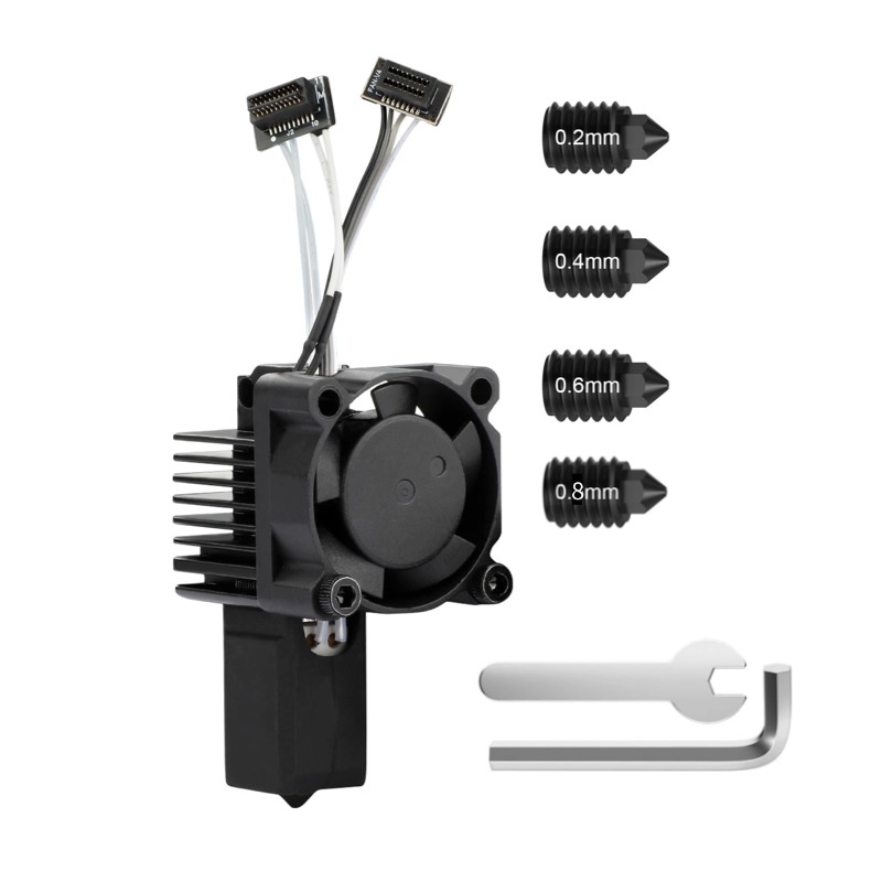 Bộ Hotend Extruder có quạt, linh kiện sửa chữa máy in 3D cho dòng Bambu Lab P1 (P1P, P1S)