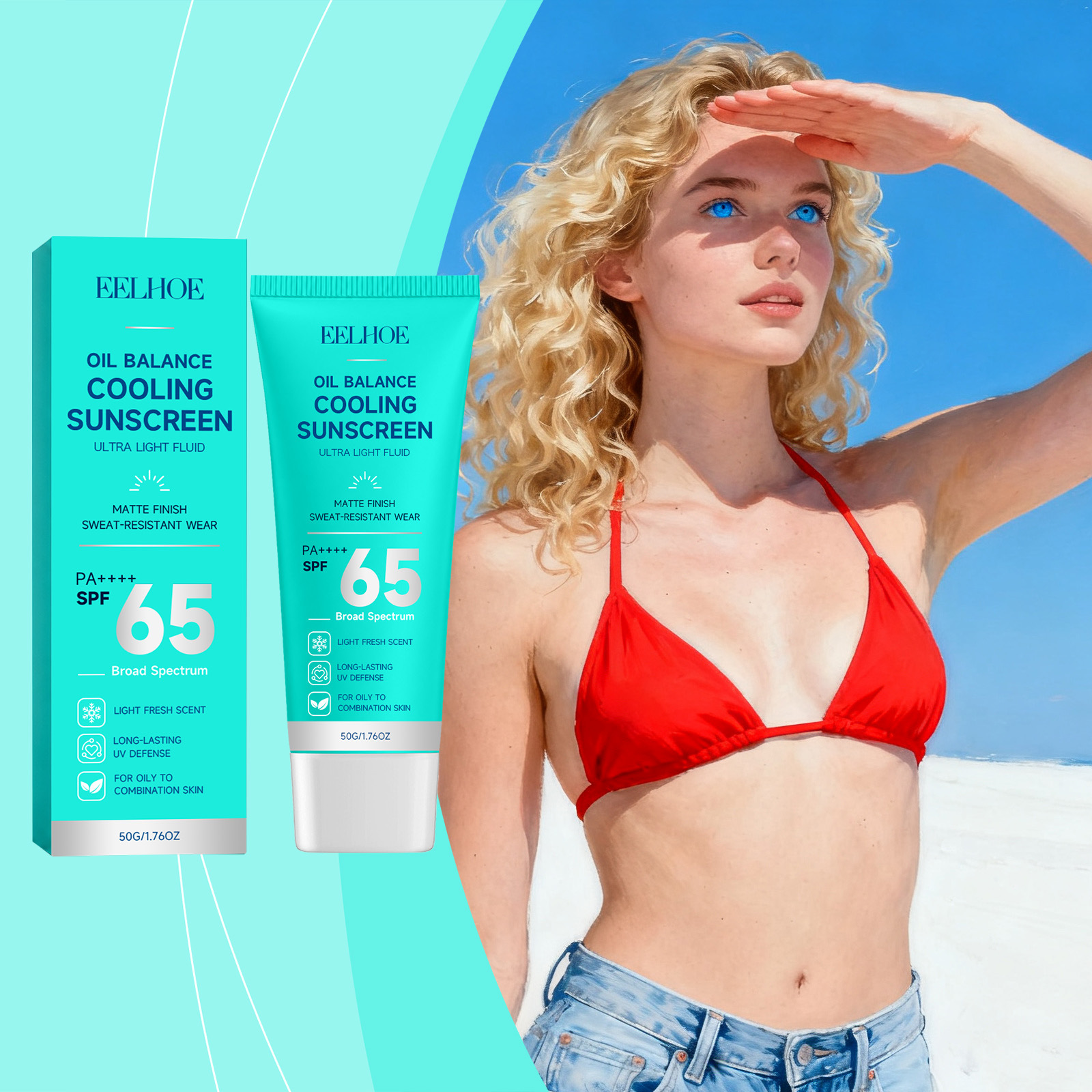 Kem chống nắng mặt nhẹ dưỡng ẩm, có Kẽm Oxide & Niacinamide, không nhờn, tuýp 50g