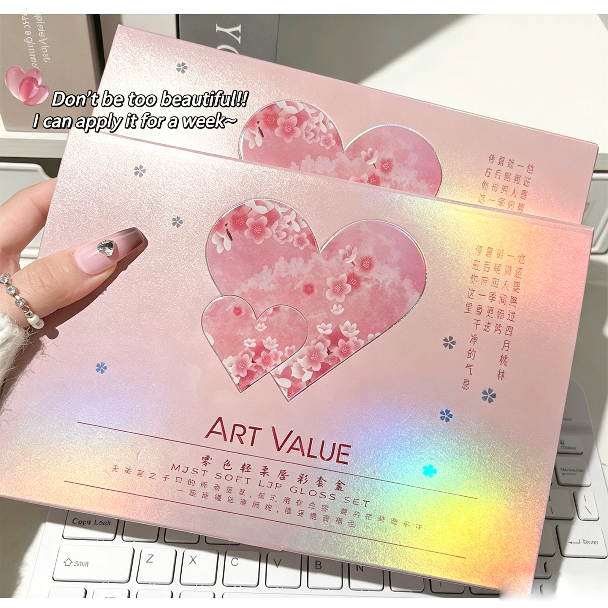 Bộ Trang Điểm Môi Art Value, gồm Son Lì Mờ Mềm Sương, Son Bóng Dưỡng Ẩm Lấp Lánh