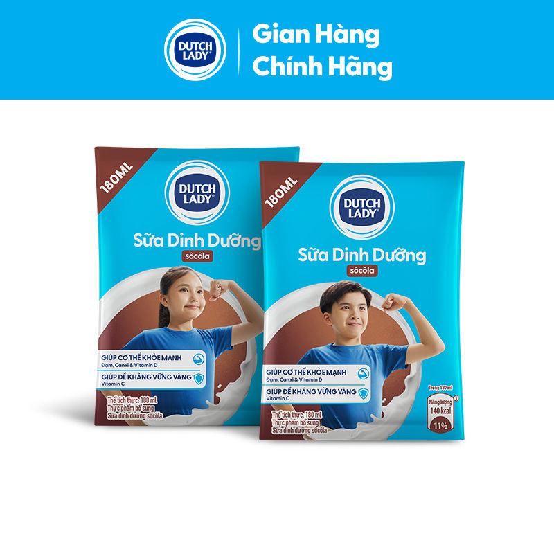 Thùng 24 Bịch Sữa Dinh Dưỡng Dutch Lady Socola 24x180ml | BigBuy360 - bigbuy360.vn