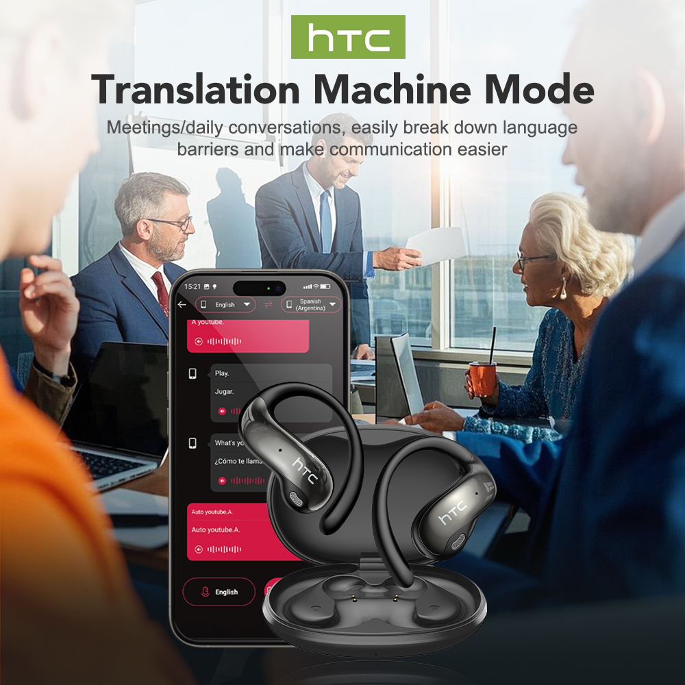 Tai nghe HTC NE19TWS AI Dịch Tai nghe Bluetooth 134 Ngôn ngữ dịch Tính năng khử tiếng ồn Tai nghe chất lượng âm thanh nổi cao | BigBuy360 - bigbuy360.vn