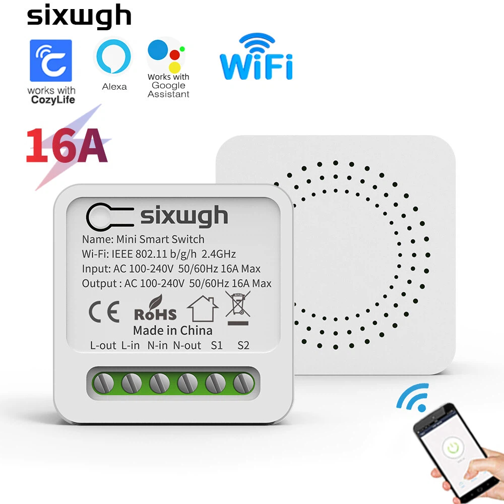 Công tắc hẹn giờ wifi điều khiển giọng nói CozyLife app, tương thích với Alexa, Google Home