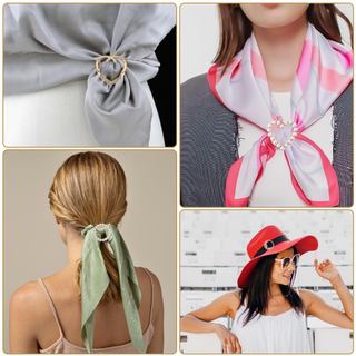Mới Retro Thắt Nơ Khăn Khóa Trâm Cài Nhẫn Phụ Kiện Thời Trang Quà Tặng Ngày Lễ Tình Nhân