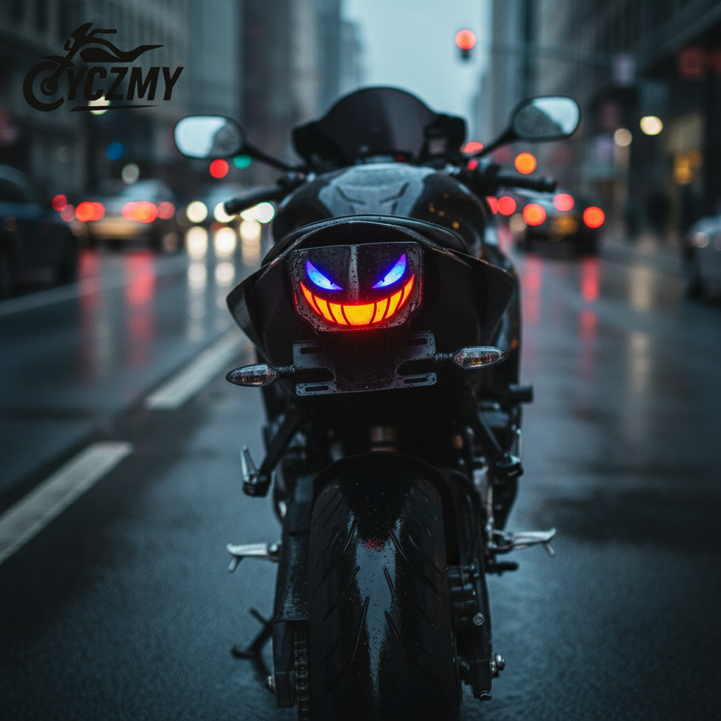 Cụm đèn hậu xi nhan thay thế phong cách xe máy Devil, tương thích với TMX125 TMX155 CG125 CG155