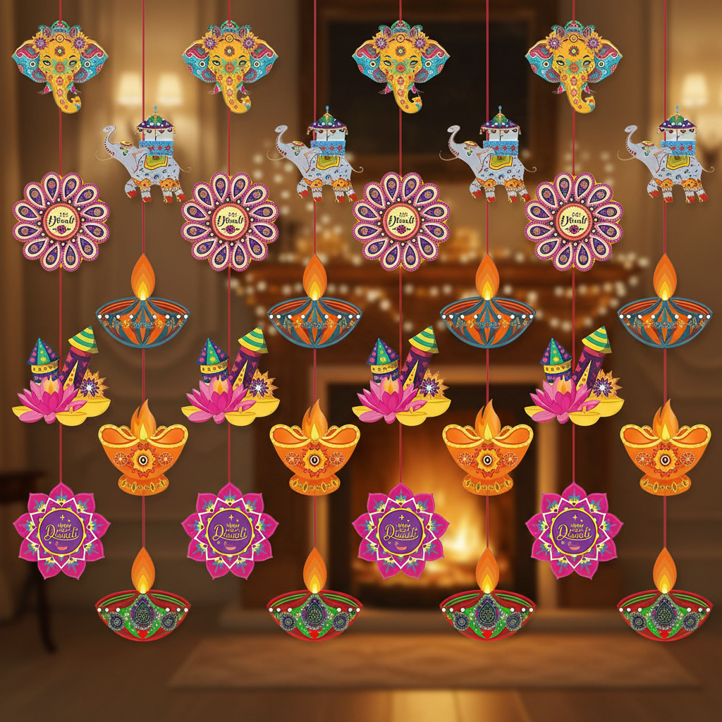 Trang trí treo cho lễ hội ánh sáng Diwali của Ấn Độ