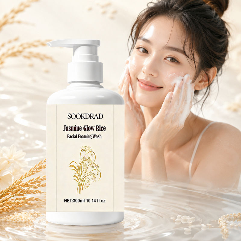 Sữa rửa mặt tạo bọt Jasmine Rice Glow, kết cấu mềm mại, da thường
