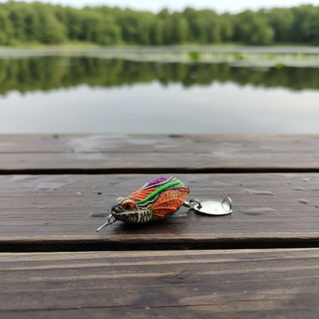 Mồi hơi Toman Cicada Thái Lan 7g 3.5cm nổi, thiết kế chuyên dụng cho săn rắn cực nhạy.