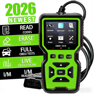  Máy quét OBD2 2025 mới nhất cho ô tô - Công cụ chẩn đoán OBDII/EOBD đọc và xóa mã lỗi, hiển thị dữ liệu động, kiểm tra trạng thái I/M, không cần pin/lấy nguồn trực tiếp qua cổng OBD, tương thích tất cả xe từ năm 1996 trở về sau, Dụng cụ ô tô, Dụng cụ ô