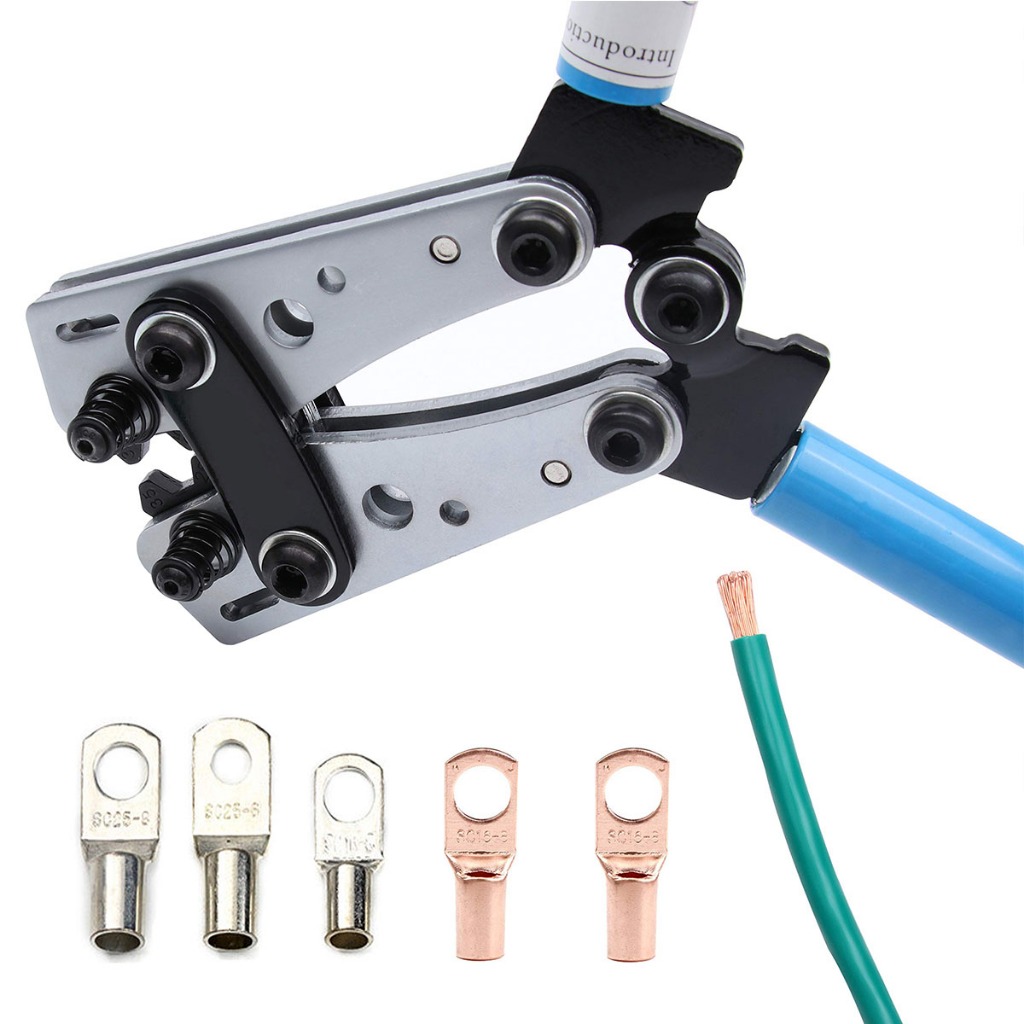 Kìm bấm cos cho dây 6-50mm2: Tước dây AWG 10, 8, 6, 4, dụng cụ cầm tay