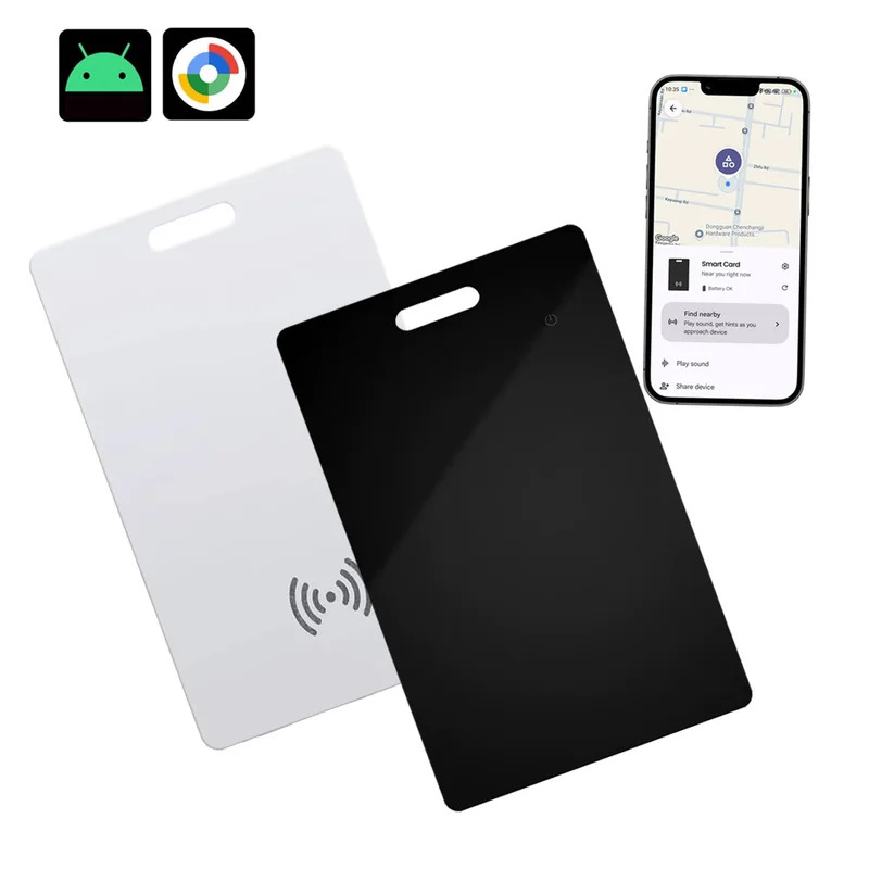 Thẻ định vị Android sạc không dây, chống nước, sạc lại, tương thích với Google Find My Device