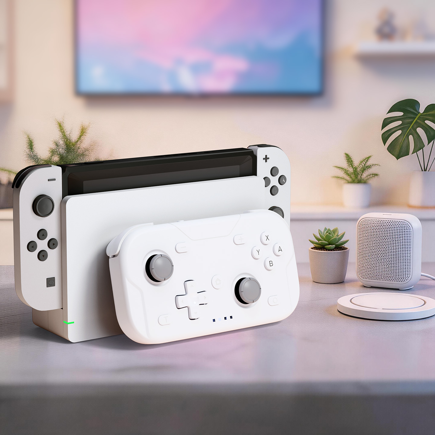 Bộ điều khiển trò chơi không dây Mini, Gamepad di động siêu nhỏ gọn tương thích với Switch/PC/Androi