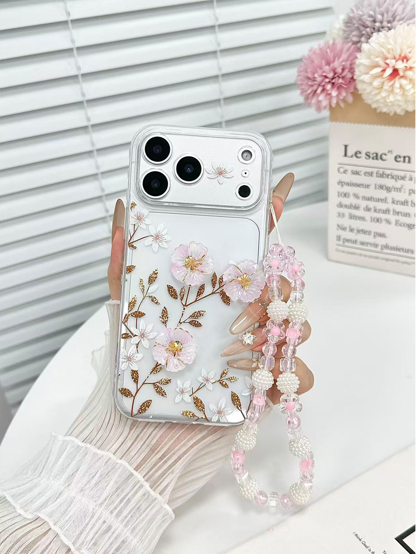 Ốp lưng điện thoại TPU mềm viền màu pastel với dây đeo chống rơi, có phụ kiện dán, phù hợp cho Apple