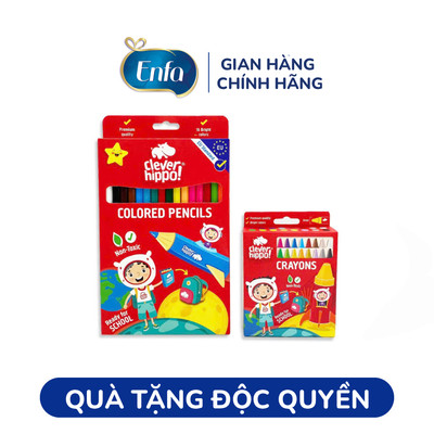 [Quà tặng không bán] Combo 16 Màu Sáp và 16 Màu Chì Colorful