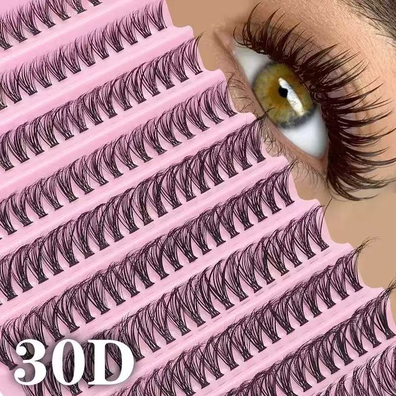 Cụm Lông Mi Cụm Lông Mi Cụm Wispy 200 Chiếc 30D Lông Mi Cụm Lông Mi Cụm Lông Mi D Uốn Không Có Cảm G